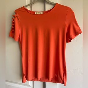 Michael Kors Women’s Slit Sleeve T / Orange / Size S